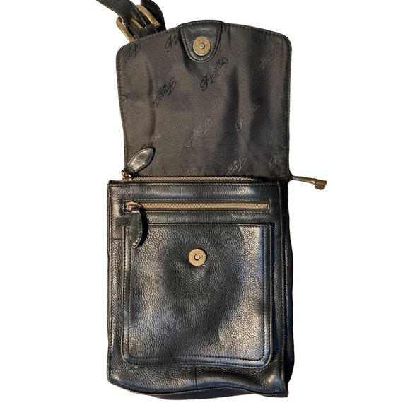 Fóssil Leather Purse Handbag Black Mini Messenger Bag - Picture 4 of 12